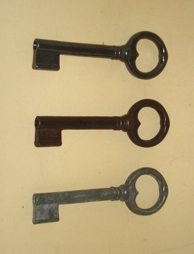 Schlüsselrohling Eisenblank, Rost-Antik, Zinn-Antik